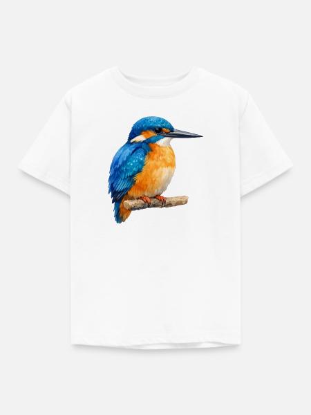 Königsfischer Farbenspiel - Kinder T-Shirt - Weiß