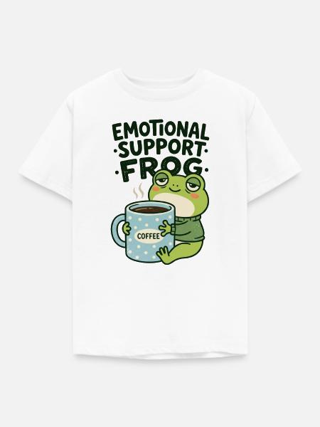Emotionaler Unterstützungsfrosch - Kinder T-Shirt - Weiß