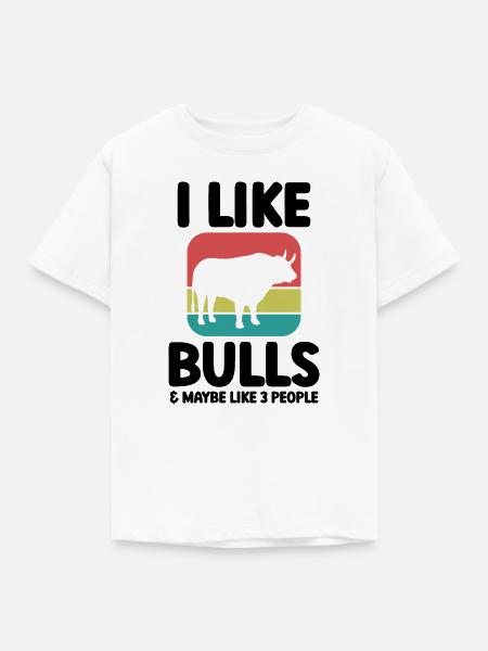 Stier Spruch Retro-Look - Kinder T-Shirt - Weiß