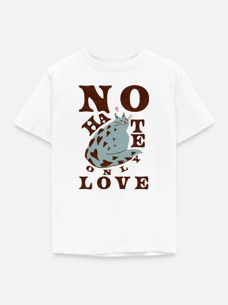 KEIN HASS, NUR LIEBE - Kinder T-Shirt - Weiß