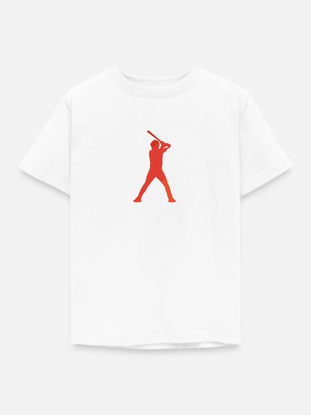 Baseball Baserunning Batting - Kinder T-Shirt - Weiß