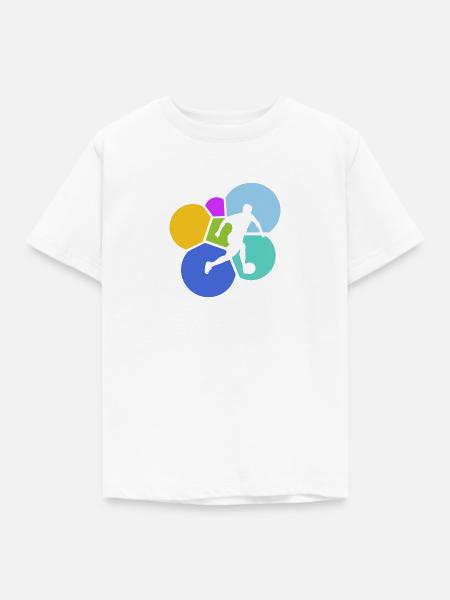Beachball Fußball Strand - Kinder T-Shirt - Weiß