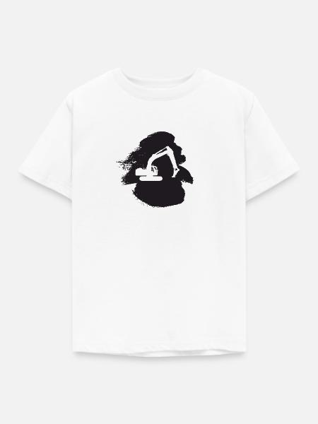 Baggerfahrerin Baustelle Baustelle - Kinder T-Shirt - Weiß