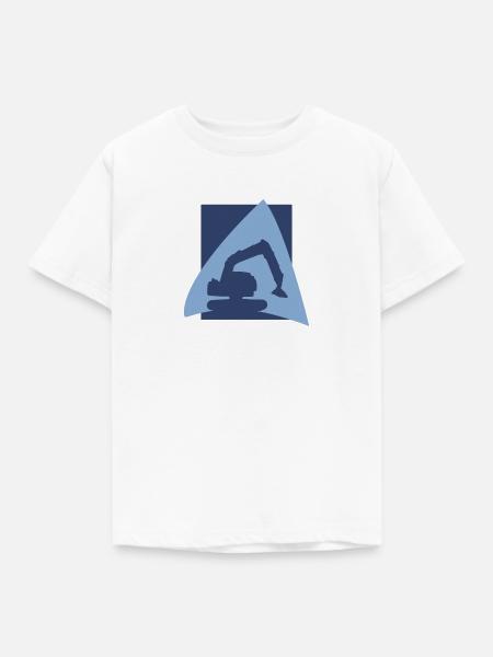 Bauarbeiter Bagger Bauarbeiter - Kinder T-Shirt - Weiß