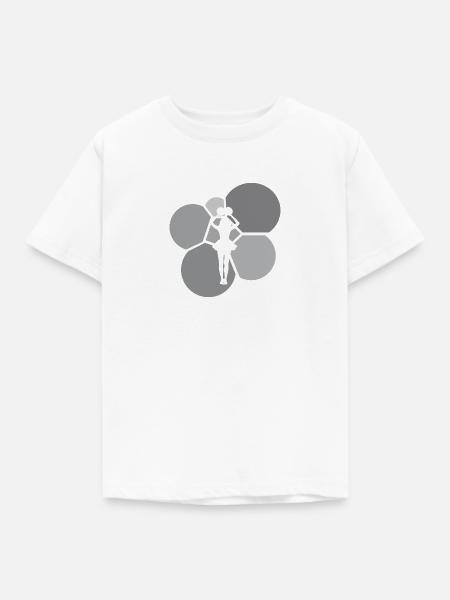 Girlie Mädchen Bommel - Kinder T-Shirt - Weiß