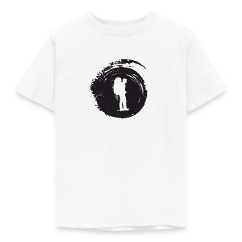 Rucksack Wandern Pilger - Kinder T-Shirt - Weiß - Vorne - AI Model Kid Male (0cm)