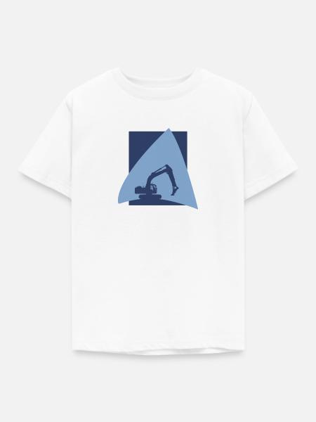 Baggerfahrerin Hausbau Hausbau - Kinder T-Shirt - Weiß