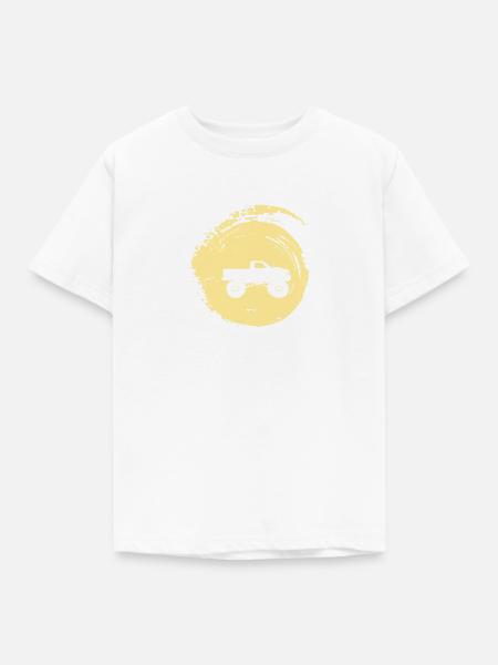 Reifen Monstertruck - Kinder T-Shirt - Weiß