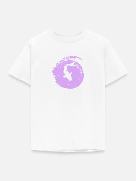Koi Fischen Fisch - Kinder T-Shirt - Weiß