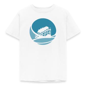 Riesenrad Lukas - Kinder T-Shirt - Weiß - Vorne - AI Model Kid Male (0cm)