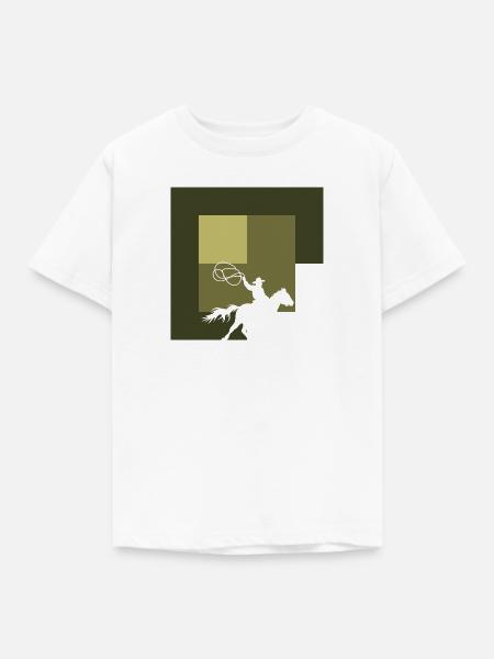 Cowboy Sattel Lasso - Kinder T-Shirt - Weiß
