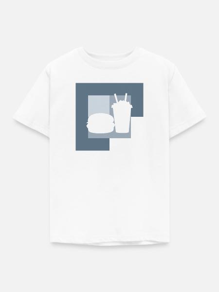 Imbiss Burger lecker - Kinder T-Shirt - Weiß