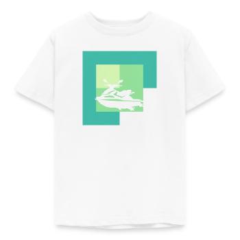 Sports nautiques Bateau à moteur Wakeskate - T-shirt Enfant - blanc - Devant - AI Model Kid Male (0cm)
