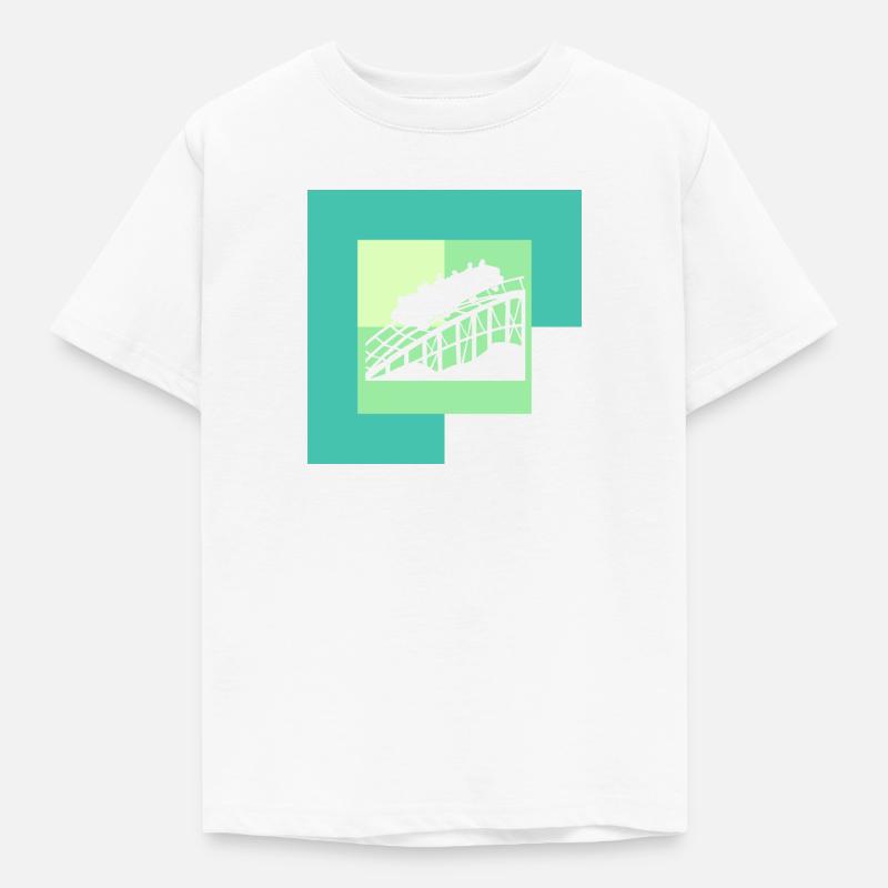 Achterbahn Rummel Festzelt - Kinder T-Shirt - Weiß