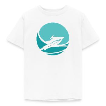 Jetski Wassersport Motorschlitten - Kinder T-Shirt - Weiß - Vorne - AI Model Kid Male (0cm)