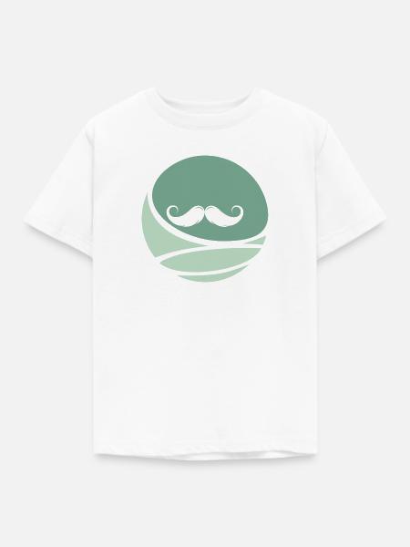 Schnurrbart Gesichtsbehaarung - Kinder T-Shirt - Weiß