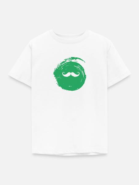 Schnurrbart - Kinder T-Shirt - Weiß