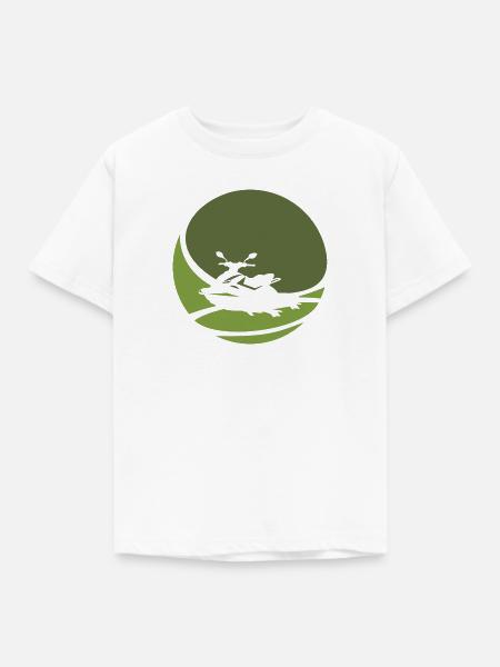 Wasserski Boot - Kinder T-Shirt - Weiß