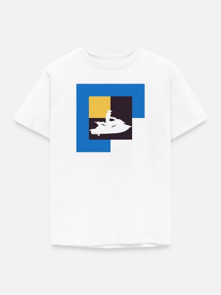Jetski Boot Wassersport - Kinder T-Shirt - Weiß