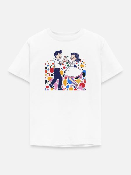 Tanzpaar Foxtrott - Kinder T-Shirt - Weiß