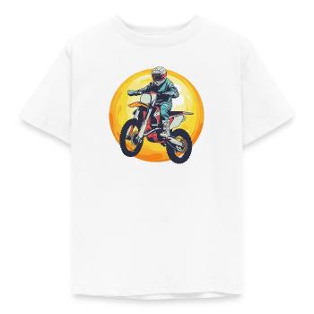 Moto Dirt Bike - T-shirt Enfant - blanc - Devant - AI Model Kid Male (0cm)