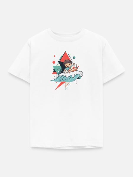 Surfer Surfbrett - Kinder T-Shirt - Weiß
