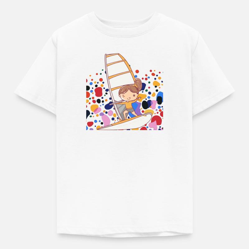 Windsurfen Windsurfer - Kinder T-Shirt - Weiß