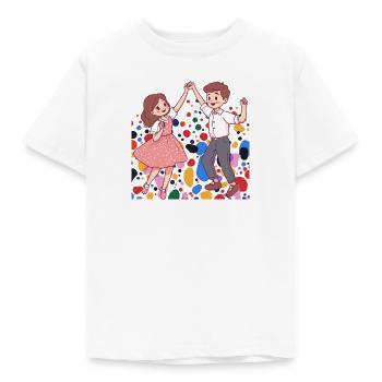 Tanzpaar Tänzerin - Kinder T-Shirt - Weiß - Vorne - AI Model Kid Male (0cm)