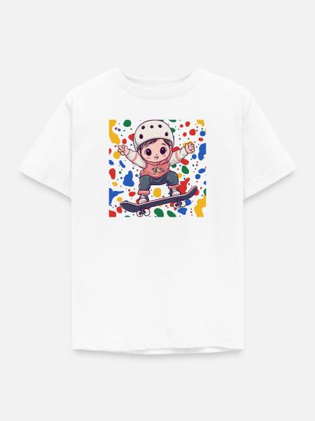 Skate Sk8er - Kinder T-Shirt - Weiß