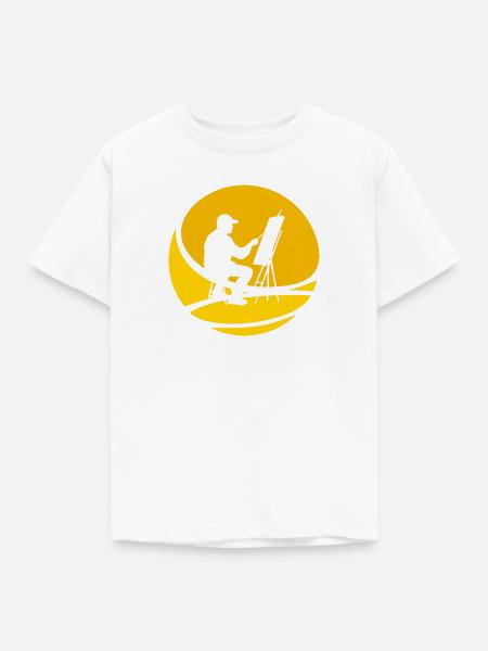 Malen Pinsel Pastell - Kinder T-Shirt - Weiß