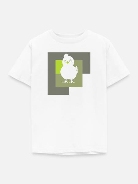 Hühnerstall Hühnchen - Kinder T-Shirt - Weiß