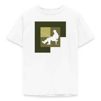 Fishing Fisherman Fishing Rod - Kids' T-Shirt - white - Front - AI Model Kid Male (0cm)
