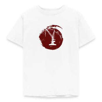 Baustelle Kranfahren Hausbau - Kinder T-Shirt - Weiß - Vorne - AI Model Kid Male (0cm)