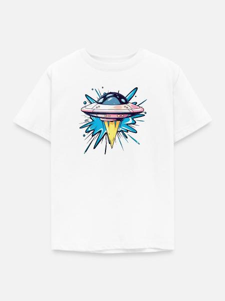 UFO Scifi Mars - Kinder T-Shirt - Weiß