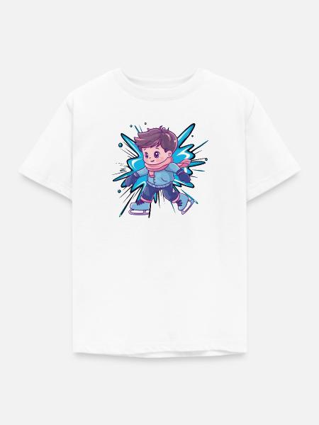 Eislaufen Eislauf Eiskunstläufer - Kinder T-Shirt - Weiß
