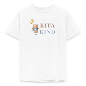 Kita Kind | Bär - Kinder T-Shirt - Weiß - Vorne - AI Model Kid Male (0cm)