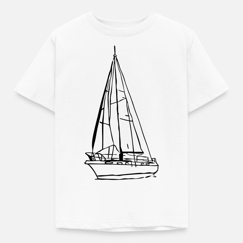 sailboat2 - Kinder T-Shirt - Weiß