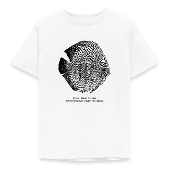 Diskus Royal Blue Wattley Fisch Amazonas Aquarium - Kinder T-Shirt - Weiß - Vorne - AI Model Kid Male (0cm)