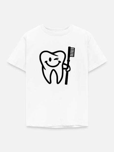 Zahn - Kinder T-Shirt - Weiß