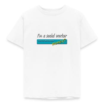 Social Worker Money - Kinder T-Shirt - Weiß - Vorne - AI Model Kid Male (0cm)