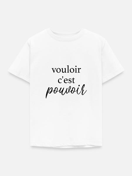 Französischer Spruch - Kinder T-Shirt - Weiß