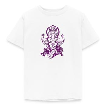 Ganesha god of fortune - Kids' T-Shirt - white - Front - AI Model Kid Male (0cm)