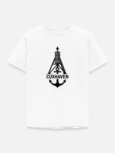 Kugelbake anker cuxhaven - Kinder T-Shirt - Weiß