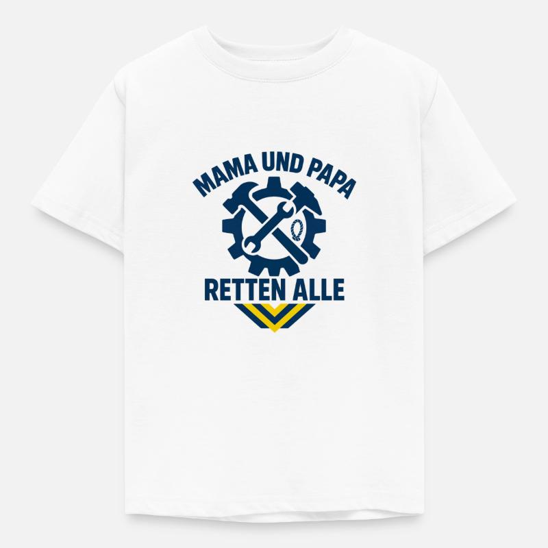 Mutter Vater Rettung Team Design - Kinder T-Shirt - Weiß