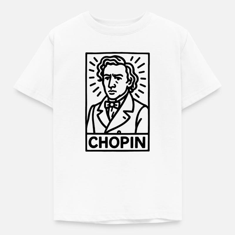 Frédéric Chopin - Kinder T-Shirt - Weiß