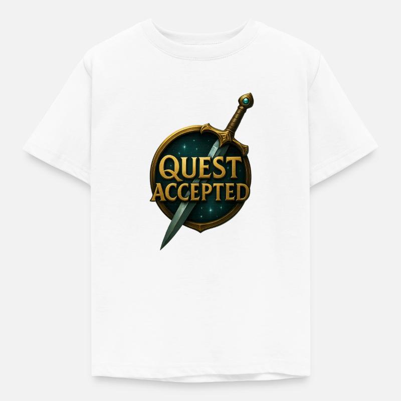 Quest_Accepted - Kids' T-Shirt - white