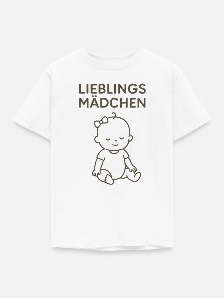 Lieblingsmädchen – Süßes Baby Mädchen Motiv - Kinder T-Shirt - Weiß