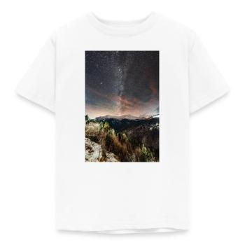 La Voie lactée au-dessus des montagnes Agrafa - T-shirt Enfant - blanc - Devant - AI Model Kid Male (0cm)