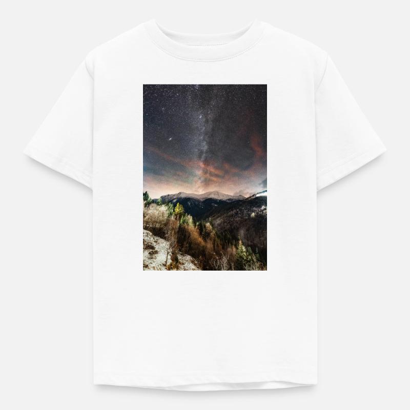 Die Milchstraße oberhalb der Agrafa-Berge - Kinder T-Shirt - Weiß