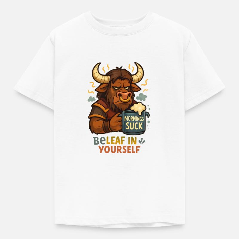 Be Leaf in Yourself Tauren - Kinder T-Shirt - Weiß